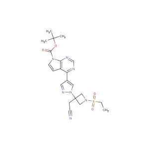 tert-butyl 4-(1-(3-(cyanomethyl)-1-(ethylsulfonyl)azetidin-3-yl)-1H-pyrazol-4-yl)-7H-pyrrolo[2,3-d]pyrimidine-7-carboxylate