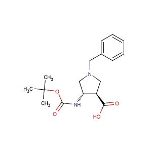 trans-1-benzyl-4-(tert-butoxycarbonylamino)pyrrolidine-3-carboxylic acid