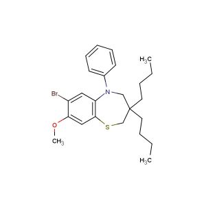 7-bromo-3,3-dibutyl-8-methoxy-5-phenyl-2,3,4,5-tetrahydrobenzo[b][1,4]thiazepine