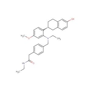 (R)-N-ethyl-2-(4-((ethyl(2-(6-hydroxy-1,2,3,4-tetrahydronaphthalen-2-yl)-5-methoxyphenyl)amino)methyl)phenyl)acetamide