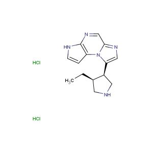 8-[(3R,4S)-4-ethyl-3-pyrrolidinyl]-3H-Imidazo[1,2-a]pyrrolo[2,3-e]pyrazine hydrochloride (1:2)
