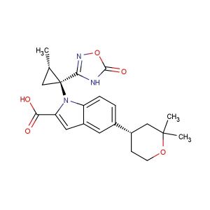5-[(S)-2,2-Dimethyltetrahydro-2H-pyran-4-yl]-1-[(1S,2S)-2-methyl-1-(5-oxo-4,5-dihydro-1,2,4-oxadiazol-3-yl)cyclopropyl]-1H-indole-2-carboxylic Acid