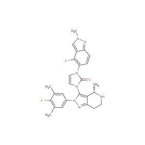 (S)-1-(4-fluoro-2-methyl-2H-indazol-5-yl)-3-(2-(4-fluoro-3,5-dimethylphenyl)-4-methyl-4,5,6,7-tetrahydro-2H-pyrazolo[4,3-c]pyridin-3-yl)-1H-imidazol-2(3H)-one