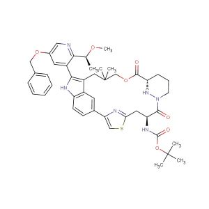 tert-butyl ((63S,4S,Z)-12-(5-(benzyloxy)-2-((S)-1-methoxyethyl)pyridin-3-yl)-10,10-dimethyl-5,7-dioxo-61,62,63,64,65,66-hexahydro-11H-8-oxa-2(4,2)-thiazola-1(5,3)-indola-6(1,3)-pyridazinacycloundecaphane-4-yl)carbamate
