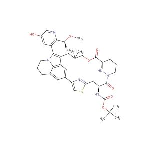 tert-butyl ((63S,4S,Z)-12-(5-hydroxy-2-((S)-1-methoxyethyl)pyridin-3-yl)-10,10-dimethyl-5,7-dioxo-15,16,61,62,63,64,65,66-octahydro-14H-8-oxa-2(4,2)-thiazola-1(8,1)-pyrrolo[3,2,1-ij]quinolina-6(1,3)-pyridazinacycloundecaphane-4-yl)carbamate