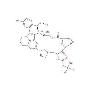 tert-butyl ((64S,4S,Z)-12-(5-hydroxy-2-((S)-1-methoxyethyl)pyridin-3-yl)-10,10-dimethyl-5,7-dioxo-15,16-dihydro-14H-8-oxa-62,63-diaza-2(4,2)-thiazola-1(8,1)-pyrrolo[3,2,1-ij]quinolina-6(2,4)-bicyclo[3.1.1]heptanacycloundecaphane-4-yl)carbamate