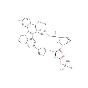 tert-butyl ((64S,4S,Z)-12-(5-iodo-2-((S)-1-methoxyethyl)pyridin-3-yl)-10,10-dimethyl-5,7-dioxo-15,16-dihydro-14H-8-oxa-62,63-diaza-2(4,2)-thiazola-1(8,1)-pyrrolo[3,2,1-ij]quinolina-6(2,4)-bicyclo[3.1.1]heptanacycloundecaphane-4-yl)carbamate