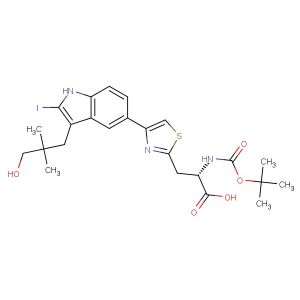 (S)-2-((tert-butoxycarbonyl)amino)-3-(4-(3-(3-hydroxy-2,2-dimethylpropyl)-2-iodo-1H-indol-5-yl)thiazol-2-yl)propanoic acid