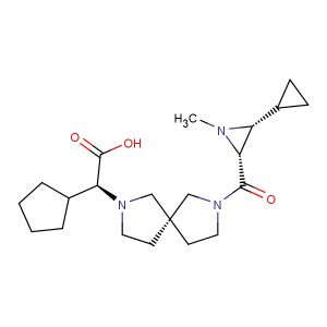(S)-2-cyclopentyl-2-((S)-7-((2R,3R)-3-cyclopropyl-1-methylaziridine-2-carbonyl)-2,7-diazaspiro[4.4]nonan-2-yl)acetic acid