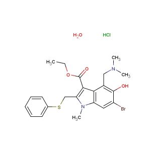 Umifenovir hydrochloride monohydrate