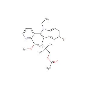 (S)-3-(5-bromo-1-ethyl-2-(2-(1-methoxyethyl)pyridin-3-yl)-1H-indol-3-yl)-2,2-dimethylpropyl acetate