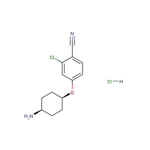 Rel-4-(((1s,4s)-4-aminocyclohexyl)oxy)-2-chlorobenzonitrile hydrochloride