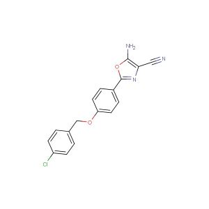 5-amino-2-(4-((4-chlorobenzyl)oxy)phenyl)oxazole-4-carbonitrile