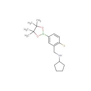 N-(2-Fluoro-5-(4,4,5,5-tetramethyl-1,3,2-dioxaborolan-2-yl)benzyl)cyclopentanamine