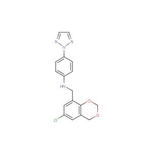 N-((6-chloro-4H-benzo[d][1,3]dioxin-8-yl)methyl)-4-(2H-1,2,3-triazol-2-yl)aniline