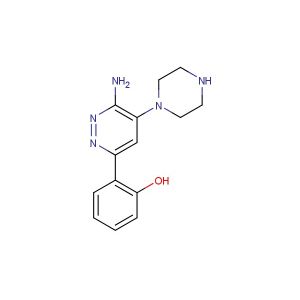 2-(6-Amino-5-(piperazin-1-yl)pyridazin-3-yl)phenol