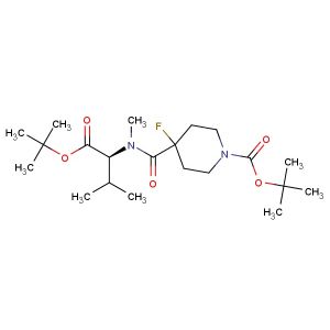 tert-butyl (S)-4-((1-(tert-butoxy)-3-methyl-1-oxobutan-2-yl)(methyl)carbamoyl)-4-fluoropiperidine-1-carboxylate