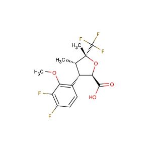 (2R,3S,4S,5R)-3-(3,4-difluoro-2-methoxyphenyl)-4,5-dimethyl-5-(trifluoromethyl)tetrahydrofuran-2-carboxylic acid