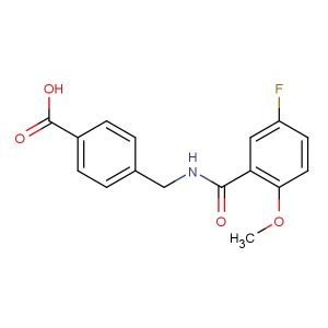 4-((5-fluoro-2-methoxybenzamido)methyl)benzoic acid