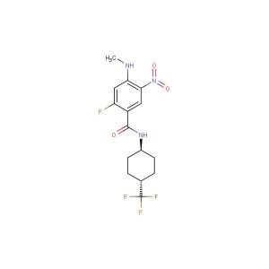 N-(trans-4-trifluoromethyl-cyclohex-1-yl)-2-fluoro-4-methylamino-5-nitro-benzoic acid amide