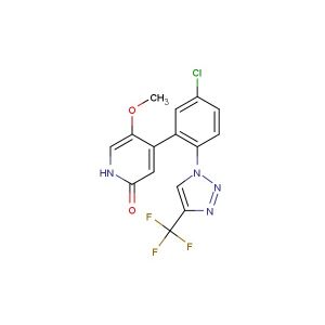 4-(5-chloro-2-(4-(trifluoromethyl)-1H-1,2,3-triazol-1-yl)phenyl)-5-methoxypyridin-2(1H)-one