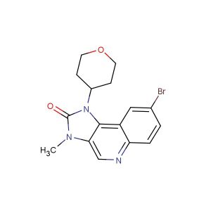 8-bromo-3-methyl-1-(tetrahydro-2H-pyran-4-yl)-1,3-dihydro-2H-imidazo[4,5-c]quinolin-2-one