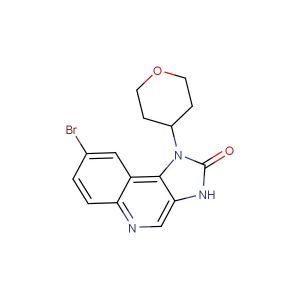 8-bromo-1-(tetrahydro-2H-pyran-4-yl)-1,3-dihydro-2H-imidazo[4,5-c]quinolin-2-one