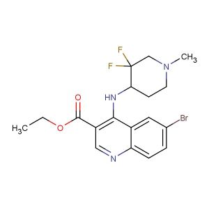 ethyl 6-bromo-4-((3,3-difluoro-1-methylpiperidin-4-yl)amino)quinoline-3-carboxylate