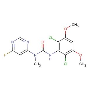 3-(2,6-dichloro-3,5-dimethoxyphenyl)-1-(6-fluoropyrimidin-4-yl)-1-methylurea
