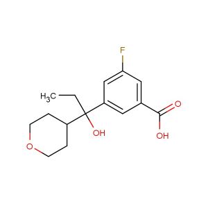 3-fluoro-5-(1-hydroxy-1-(tetrahydro-2H-pyran-4-yl)propyl)benzoic acid
