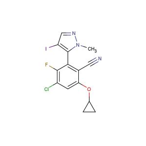 4-chloro-6-cyclopropoxy-3-fluoro-2-(4-iodo-1-methyl-1H-pyrazol-5-yl)benzonitrile