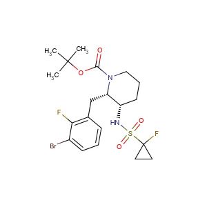 tert-butyl (2S,3S)-2-[(3-bromo-2-fluorophenyl)methyl]-3-[(1-fluorocyclopropyl)sulfonylamino]piperidine-1-carboxylate