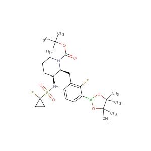 tert?butyl (2S,3S)?3?[(1?fluorocyclopropyl)sulfonylamino]?2?[[2?fluoro?3?(4,4,5,5?tetramethyl?1,3,2?dioxaborolan?2?yl)phenyl]methyl]piperidine?1?carboxylate