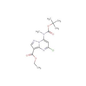 ethyl 7-((tert-butoxycarbonyl)(methyl)amino)-5-chloropyrazolo[1,5-a]pyrimidine-3-carboxylate