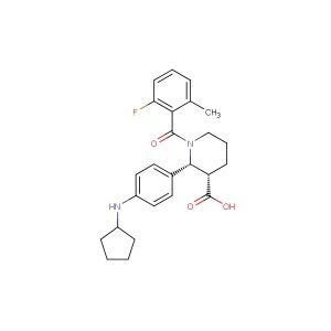 (2R,3S)-2-(4-(cyclopentylamino)phenyl)-1-(2-fluoro-6-methylbenzoyl)piperidine-3-carboxylic acid