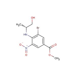 methyl (R)-3-bromo-4-((1-hydroxypropan-2-yl)amino)-5-nitrobenzoate