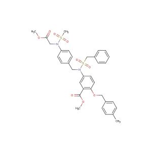 methyl 5-(N-(4-(N-(2-methoxy-2-oxoethyl)methylsulfonamido)benzyl)-1-phenylmethylsulfonamido)-2-((4-methylbenzyl)oxy)benzoate