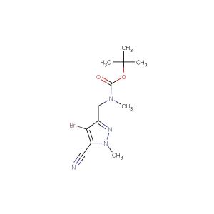 tert-butyl((4-bromo-5-cyano-1-methyl-1H-pyrazol-3-yl)methyl)(methyl)carbamate