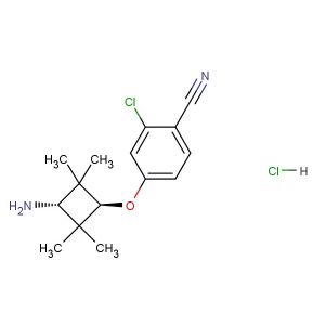 4-((1r,3r)-3-amino-2,2,4,4-tetramethylcyclobutoxy)-2-chlorobenzonitrile hydrochloride