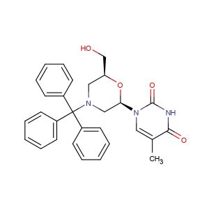 1-((2R,6S)-6-(hydroxymethyl)-4-tritylmorpholin-2-yl)-5-methylpyrimidine-2,4(1H,3H)-dione