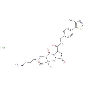 (S,R,S)-AHPC-C4-NH2 hydrochloride  (Synonyms: VH032-C4-NH2 hydrochloride; VHL Ligand-Linker Conjugates 13; E3 ligase Ligand-Linker Conjugates 28)28