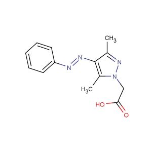 (E)-2-(3,5-dimethyl-4-(phenyldiazenyl)-1H-pyrazol-1-yl)acetic acid