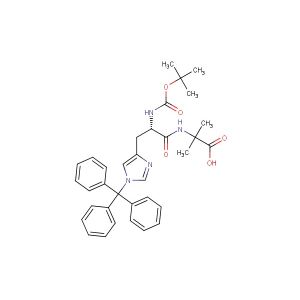 (S)-2-(2-((tert-Butoxycarbonyl)amino)-3-(1-trityl-1H-imidazol-4-yl)propanamido)-2-methylpropanoic acid(Synonyms: Boc-his(trt)-aib-oh)